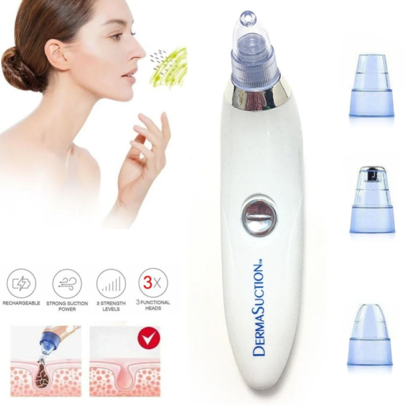 Derma Suction Blackhead Removal Machine 4 in 1 Black Head Remover Machine - Acne Pore Cleaner Vacuum Suction Tool Blackhead Removal On Nose Sucking Machine