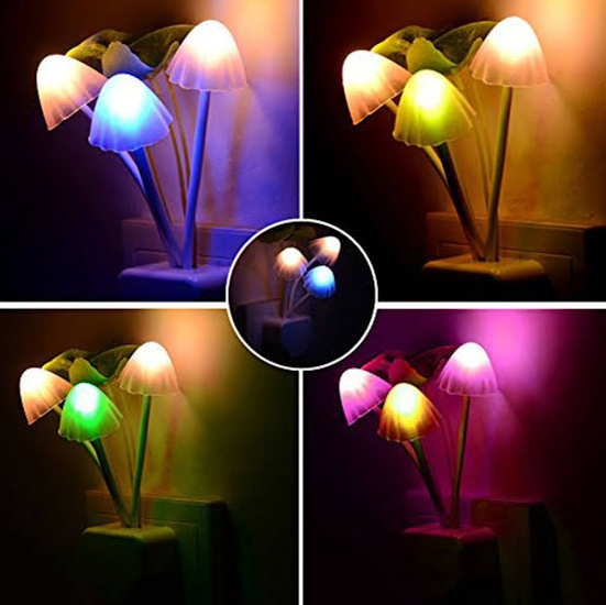 LED Night Light Mushroom Lamp with automatic sensor control