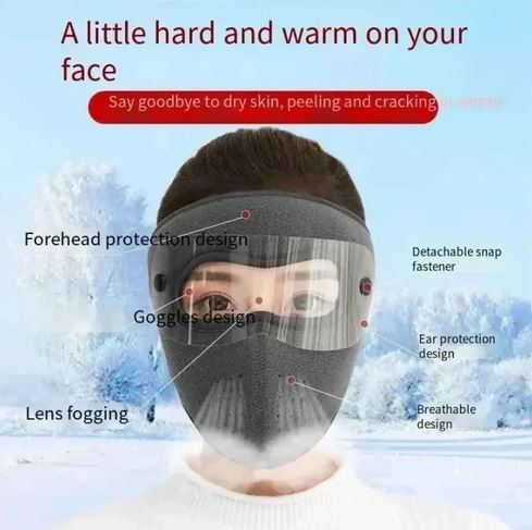 Windproof Anti Dust Full Face Mask Cycling Ski Breathable Masks Eye Shield HD Anti Fog Goggles