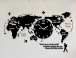 NEW Design Good Quality World Map Unique Wall Decoration Hanging Clock Wall Clock for Home & Living Room & Office.